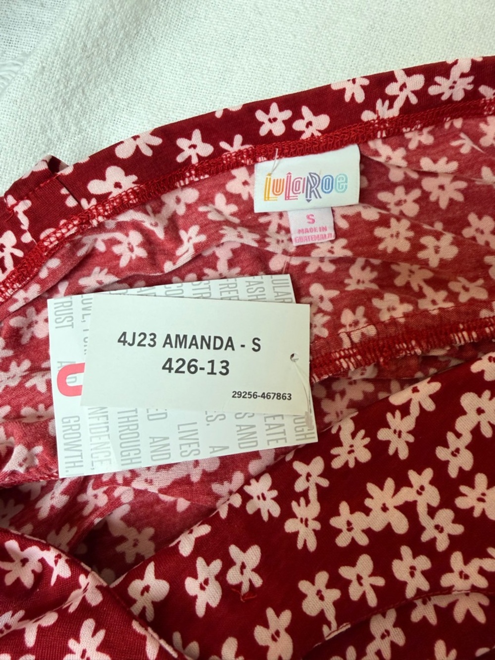 4/$20 LuLaRoe Red Floral Amanda Dress - Picture 5 of 6